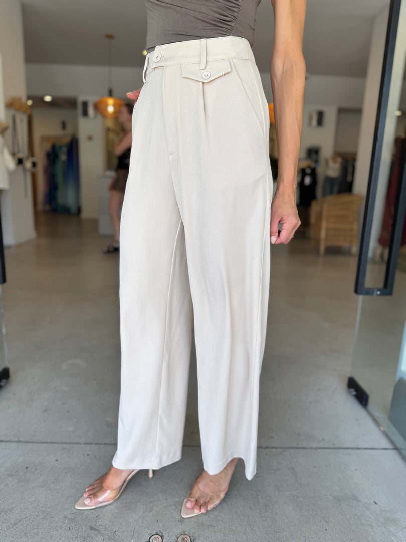 HAYDEN WIDE LEG PANT BEIGE