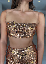 Load image into Gallery viewer, TYLA CROP TOP - COPPER
