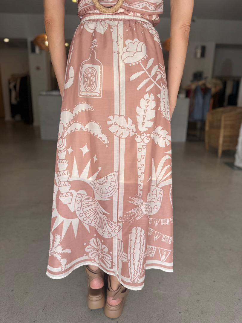 PUERTO VALLARTA SKIRT - MOCHA