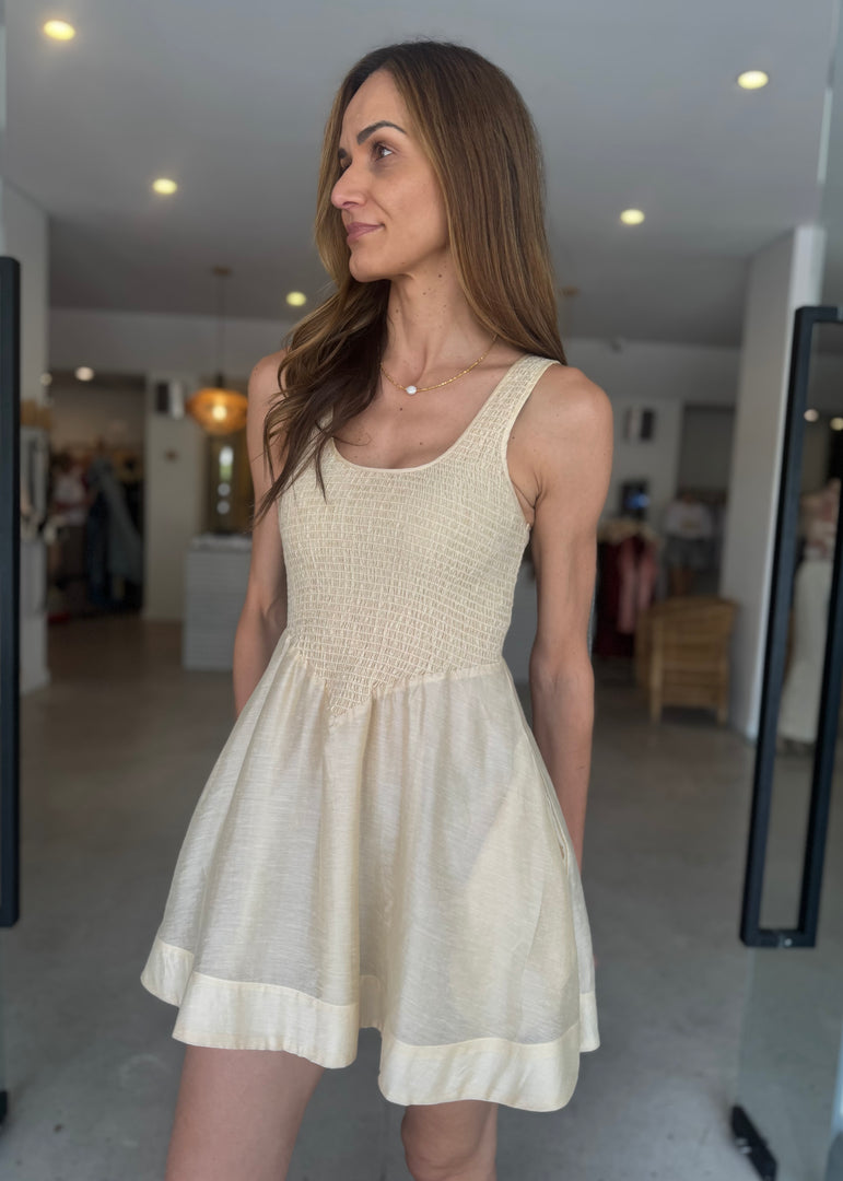 KOVA MINI DRESS - MILK