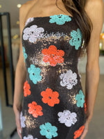 Load image into Gallery viewer, SIENNA SEQUIN MIDI FLORAL
