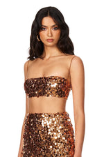 Load image into Gallery viewer, TYLA CROP TOP - COPPER
