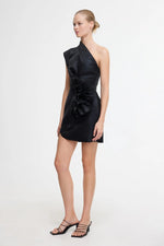 Load image into Gallery viewer, WEBSTER MINI DRESS - METALLIC BLACK
