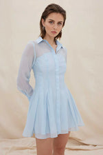 Load image into Gallery viewer, ENIGMA SHIRT DRESS - DAWN BLUE
