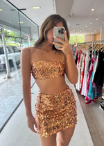 Load image into Gallery viewer, TYLA CROP TOP - COPPER
