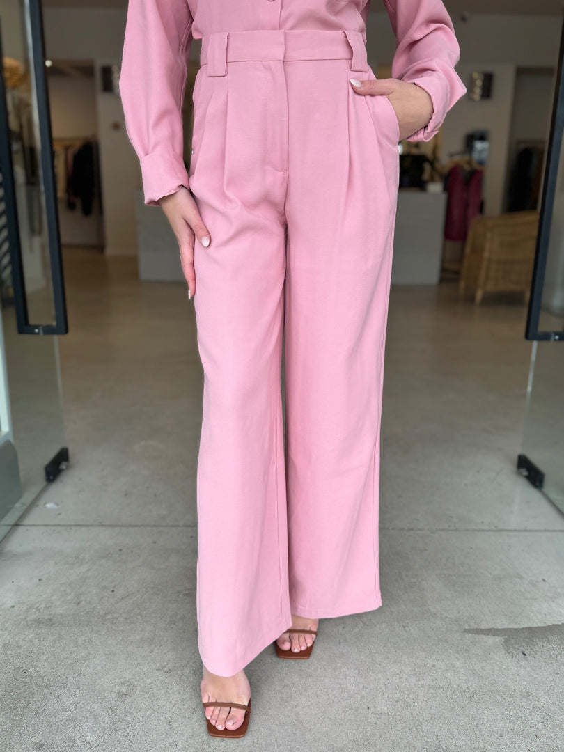 PETRA TAILORED PANT - PEONY