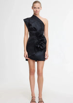 Load image into Gallery viewer, WEBSTER MINI DRESS - METALLIC BLACK
