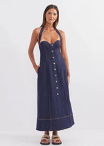 Load image into Gallery viewer, CAPPELLA HALTER MIDI DRESS
