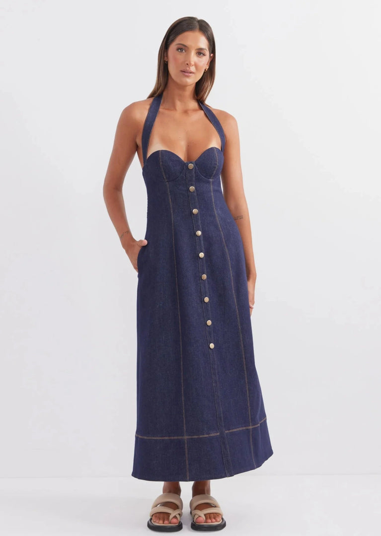 CAPPELLA HALTER MIDI DRESS