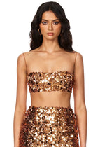 Load image into Gallery viewer, TYLA CROP TOP - COPPER
