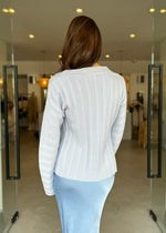 Load image into Gallery viewer, LACED SWEATER - DAWN BLUE
