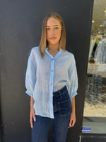 Load image into Gallery viewer, INDYA LINEN SHIRT - BABY BLUE
