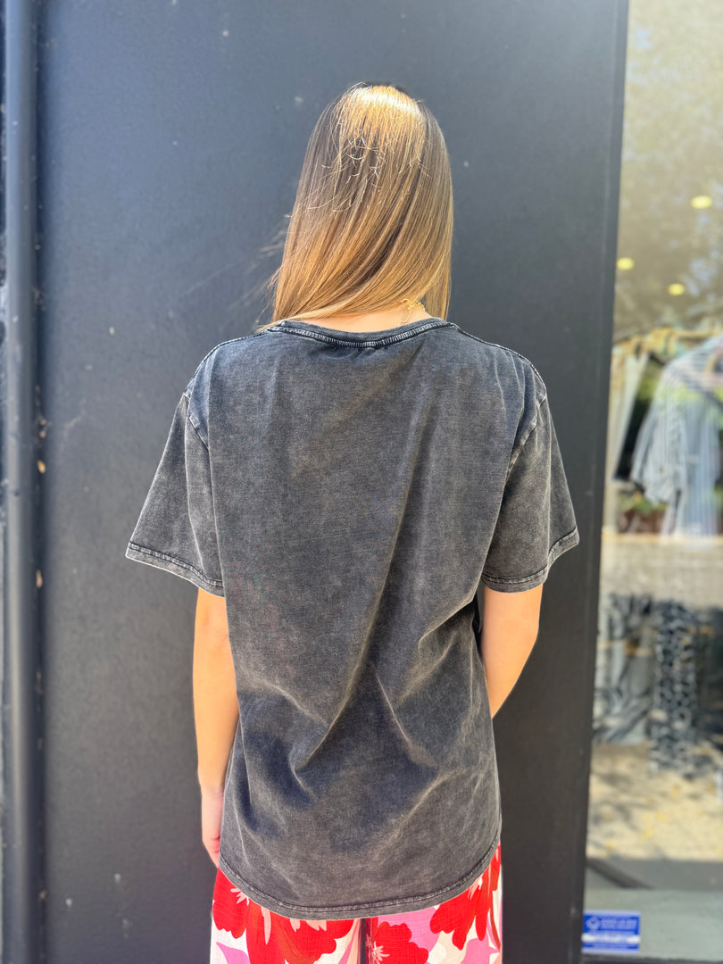 SOLEIL TEE CHARCOAL