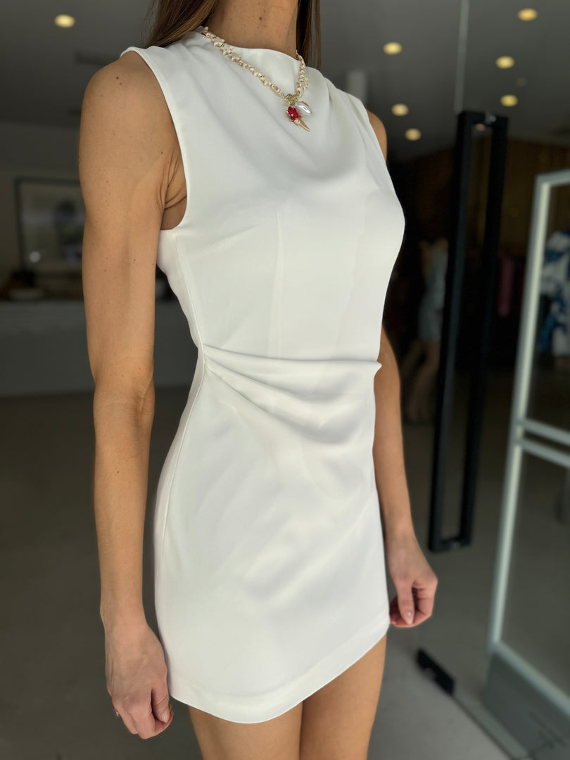 SAINT TROPEZ MINI DRESS WHITE