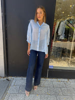 Load image into Gallery viewer, INDYA LINEN SHIRT - BABY BLUE
