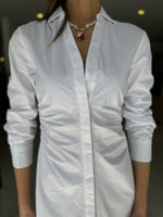 Load image into Gallery viewer, MARSEILLE MINI SHIRT DRESS WHITE
