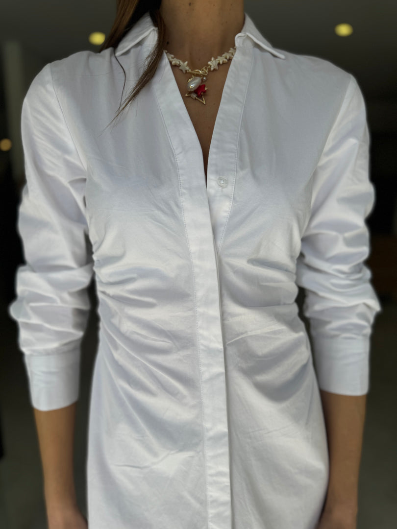 MARSEILLE MINI SHIRT DRESS WHITE