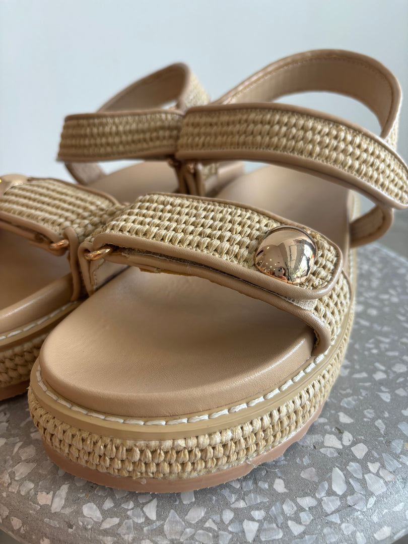 PORTER SLIDE NATURAL RAFFIA