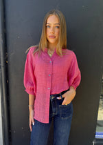 Load image into Gallery viewer, INDYA LINEN SHIRT MAGENTA
