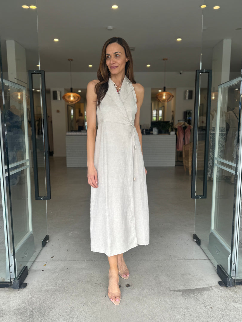 HARPER WRAP MIDI DRESS