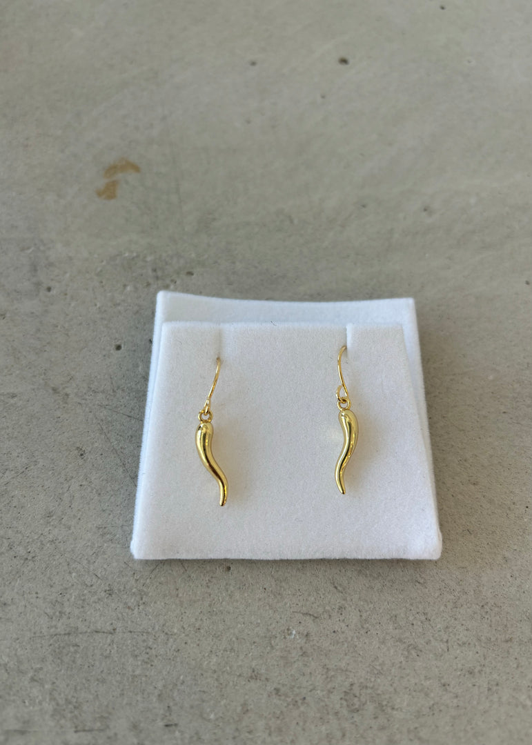 DANGLE EARRING GOLD CORNO