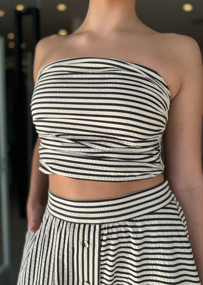 AVALON STRAPLESS TOP STRIPE