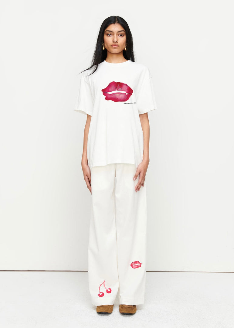 LIPS TEE WHITE