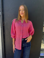 Load image into Gallery viewer, INDYA LINEN SHIRT MAGENTA
