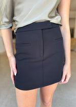 Load image into Gallery viewer, LOURDES MINI SKIRT BLACK
