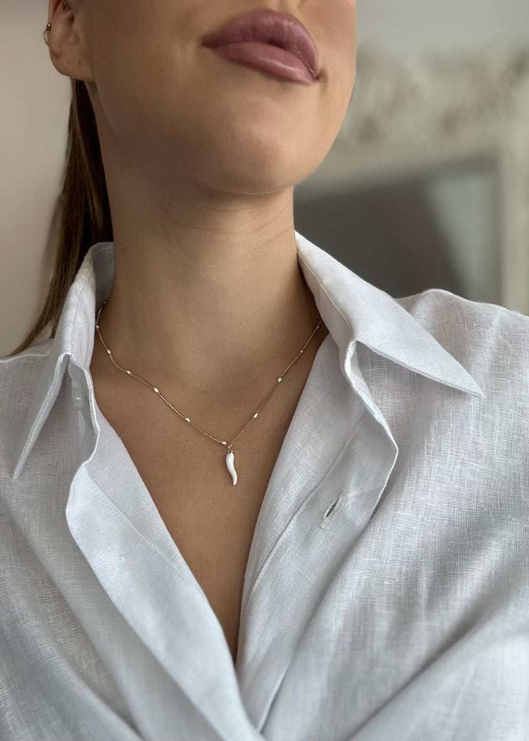 CORNICELLI WHITE NECKLACE