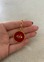 Load image into Gallery viewer, RED EYE BAG CHARM KEYRING
