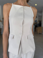 Load image into Gallery viewer, HAYDEN LONGLINE VEST BEIGE
