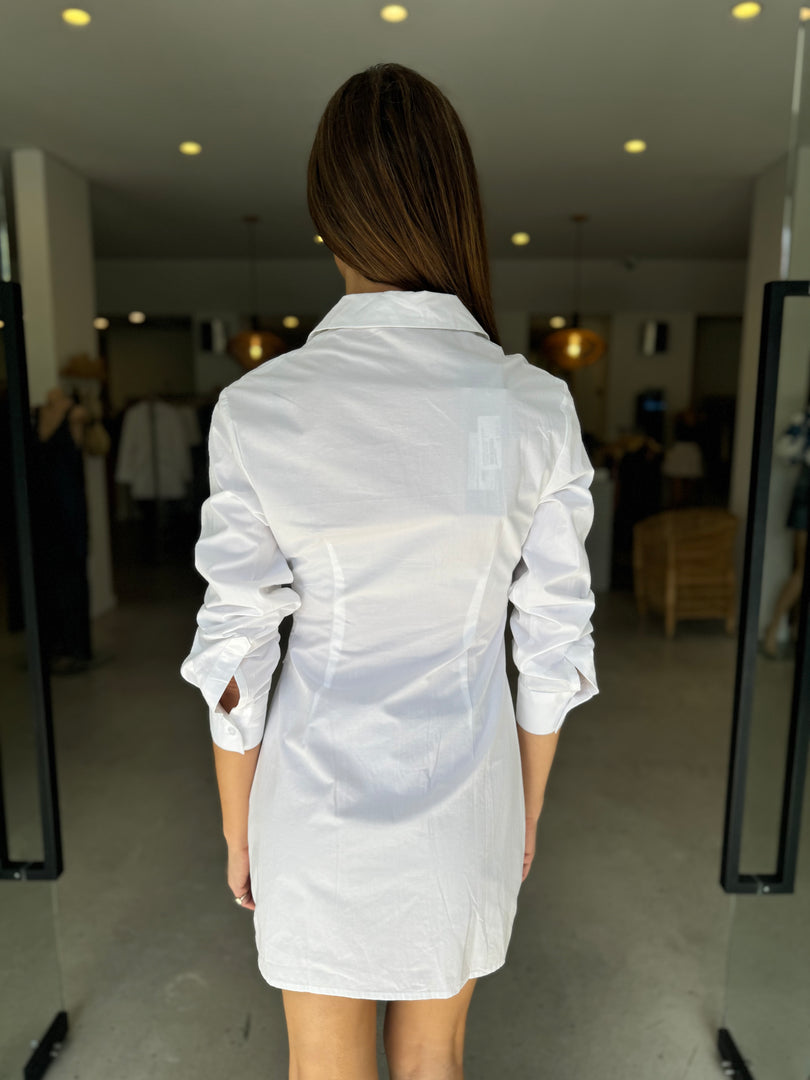 MARSEILLE MINI SHIRT DRESS WHITE