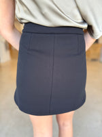 Load image into Gallery viewer, LOURDES MINI SKIRT BLACK
