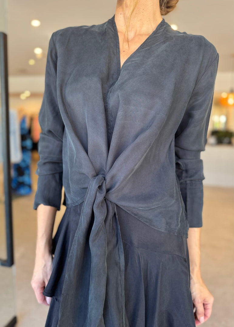 RYLIE CUPRO TOP - BLACK