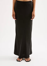 Load image into Gallery viewer, INES CUPRO SKIRT BLACK
