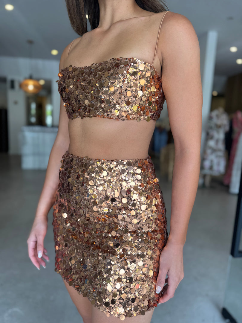 TYLA CROP TOP - COPPER