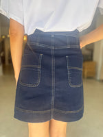 Load image into Gallery viewer, ADJACENT MINI SKIRT- INDIGO
