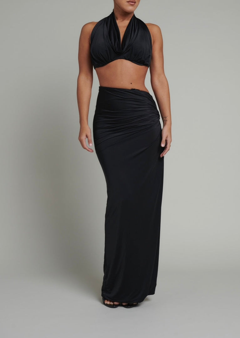 CHRYSLER CROP TOP - BLACK