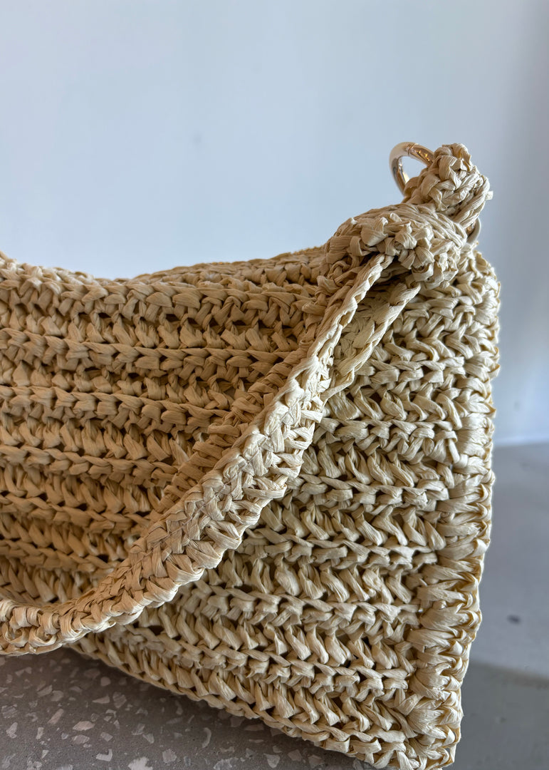 AQUILA SHOULDER BAG - RAFFIA