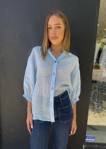 Load image into Gallery viewer, INDYA LINEN SHIRT - BABY BLUE
