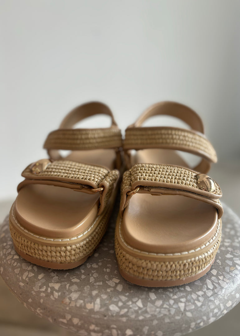 PORTER SLIDE NATURAL RAFFIA