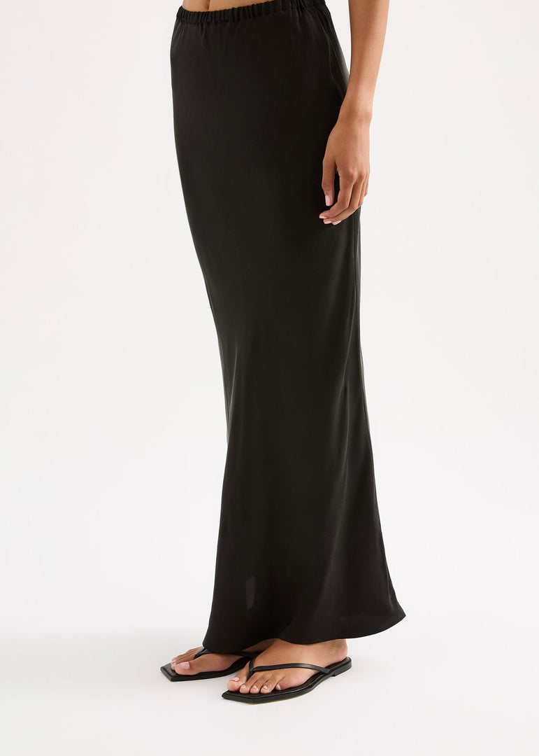 INES CUPRO SKIRT BLACK