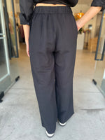 Load image into Gallery viewer, CANCUN LINEN PANT - BLACK
