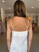 Load image into Gallery viewer, SADIE LINEN CAMI - WHITE
