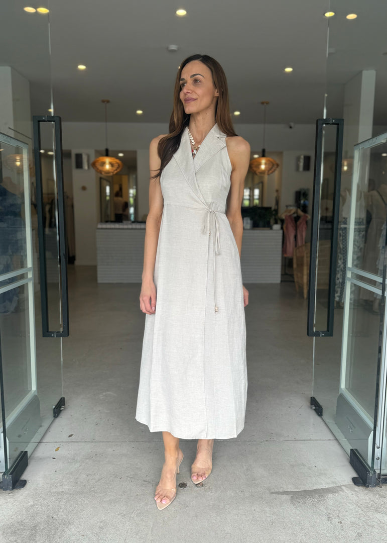 HARPER WRAP MIDI DRESS