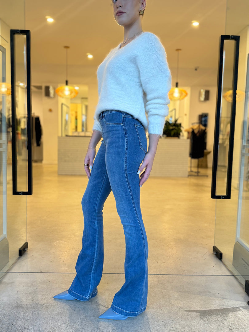 DENIM FLARE JEANS VINTAGE INDIGO