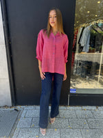 Load image into Gallery viewer, INDYA LINEN SHIRT MAGENTA
