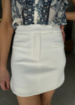 Load image into Gallery viewer, LOURDES MINI SKIRT WHITE
