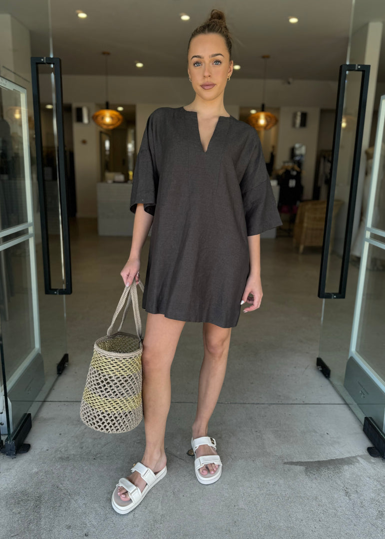 SUMMER TUNIC - CHARCOAL